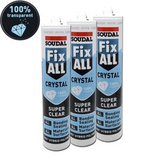 SOUDAL 픽스올 크리스탈 FixALL CRTSTAL 투명 수중 실리콘, FixALL CRTSTAL(투명), 1개 - 살색투명실리콘