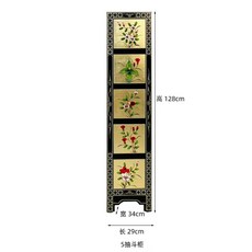 엔틱서랍장 빈티지 동양 침실 서랍 인테리어 캐비닛 사이드, 서랍 5개 29x34x128 - 한국고가구