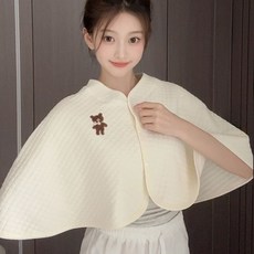 퀼팅 따뜻한 방한용품 곰돌이어깨보호 사계절 예쁜이 케이프