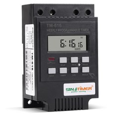 SINOTIMER 30A 로드 7 일 프로그래밍 가능 디지털 타이머 스위치 릴레이 제어 220V 딘 레일 마운트, 1.1PC, 1개