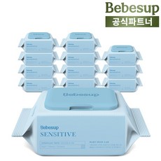 베베숲 센시티브 엠보싱 유아물티슈 휴대캡형 65gsm, 65g, 20매, 12개