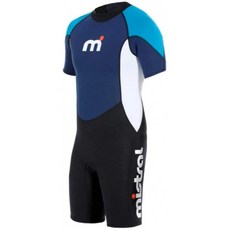 MISTRAL 남성 2MM FL 쇼트 수트 블루/화이트/블랙 S, 단일옵션