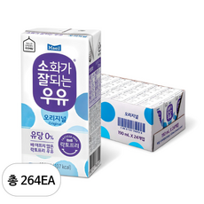소화가잘되는우유 오리지널, 190ml, 264개