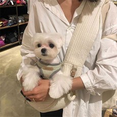 반려동물 강아지 고양이 애견 이동 가방 캐리어 슬링백, 원컬러, 1개