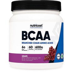 Nutricost 5879672782 BCAA 파우더 - 2:1:1 (포도) 60회 분량, 1개