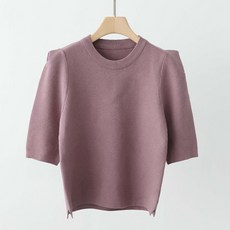아워케이블반팔니트