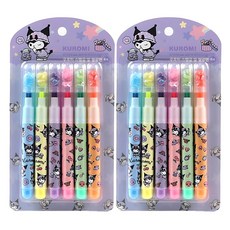 Sanrio 亮片螢光筆 Kuromi 6 件套, 2組, 混色