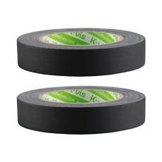 kvis 게퍼 개퍼 테이프 gaffer tape 검정 25mm x 25M, 2개