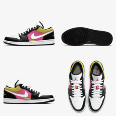 (해외배송) 100스퀘어 나이키 에어 조던 1 로우 블랙 푸시아 MEN'S CW5564-001 Black.Active Fuchsia.Cyber.White