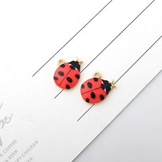 싼비즈 [7215-04]에폭펜던트 무당벌레 16x14mm 레드 골드 1개