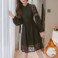 브라운원피스 겨울기모원피스 따듯한 공주원피스D12