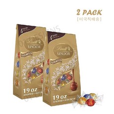 린트 린도르 어솔티드(4가지맛) 초콜릿 캔디 트러플 Lindt LINDOR Assorted Chocolate Candy Truffles(19oz) -2pack, 540g, 2개