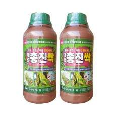 대유 총진싹 1L 2병 대용량 + EM팩 세트 총채벌레 뿌리파리 퇴치 빅카드 진딧물 약 비료 액제 살충 화초 벌레 제거 퇴치 고추 해충 응애 화분, 1L 2개 + EM아이스팩