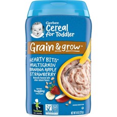 Gerber 거버 토들러 멀티그레인 시리얼 바나나 사과 딸기 227g 3팩, 바나나+사과+딸기 혼합맛, 3세트