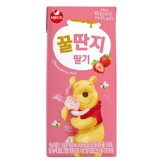 서울우유 딸기 꿀단지 멸균우유팩, 180ml, 6개