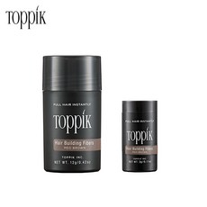 토픽 TOPPIK 12g+3g 천연양모케라틴 흑채 증모제 펌프별매, 1개, 토픽 12g+3g 중간갈색