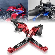 CBR650R CBR 650R 2024년형 신형 모터사이클 부품 CNC 6단 조절식 접이식 브레이크 클러치 레버 cbr650r 20182024 (블루 블랙 블루), Red Black Red