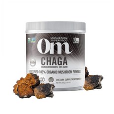 OOMN 옴오가닉머쉬룸 오가닉 차가버섯 파우더 200g 서빙당 2000mg(약 100회 섭취분량), 1mg, 1개