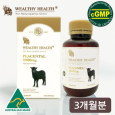 웰시헬스 프리미엄 호주 먹는 염소 태반 10000mg 100캡슐 고함량 100% 플라센타 피부 건강 고트 분말 가루, 단품 - 프롬더셀시니어에이징라인3000mgx30캡슐