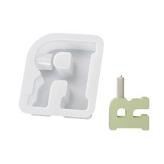대문자 모양 DIY 몰드 핸드메이킹 액세서리 가정용 장식, R, 1개