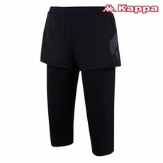 KAPPA 카파 투인원 여자 7부 반바지 레깅스 블랙