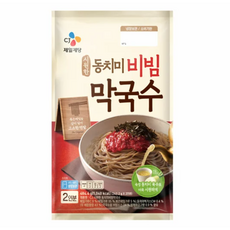 소문난 시원한 동치미비빔막국수 484.4g (2인분) CJ제일제당 홈파티음식 간편식 캠핑요리 요리레시피 야식 감칠맛업, 3개