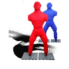 인간형 샌드백 인형 스파링 격투기 스트레스 해소 1인, 파란색 TTS 실리콘 샌드백