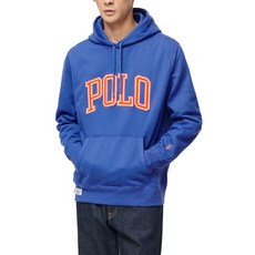 [국내매장정품] 폴로 랄프로렌 로고 플리스 후디 - 블루 LSPOHOODM5-LONG SLEEVE-KNIT RL FLEECE