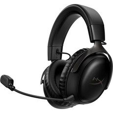 HyperX Cloud III 무선 PC PS5 PS4용 게이밍 헤드셋 최대 120시간 배터리 2.4GHz 53mm 각도 드라이버 메모리 폼 내구성 프레임 10mm 마이크