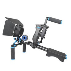 YELANGU D221 DSLR RIG KIT (숄더 마운트 포함) + 5D MARK 7D DSLR 카메라 용 FOCUS + MATTE BOX + 카메라 케이지 따라 가기