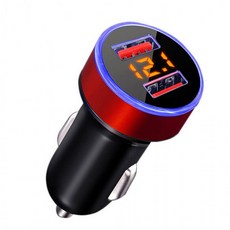 차량용 듀얼 QC3.0 전압표시 멀티 안전 고속 충전기 시거잭 12V 24V, B23-고속충전시거잭