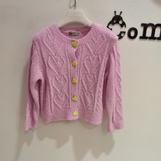 NC경산점 꼬망스 C2012K453 보그네온단추가디건 키즈여아봄가디건 핑크가디건 네온하트단추
