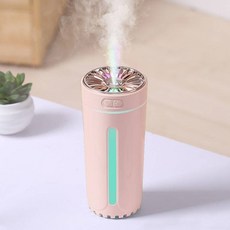 차량용공기청정기 차량용 가습기 공기청정기 무화 디퓨저 자동차용 산소 바 냄새 제거 트림, 플러그인 [핑크] [필터 1개 내장]