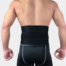 통기성 이중 압력 조절 밴딩 허리 보호대 헬스허리보호대 허리견인기, 블랙/S 사이즈