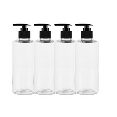 병도매닷컴 투명 주방디스펜서 AC200 + 206검정마개, 200ml, 4세트