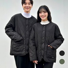 몬스터캐나다 남여공용 오버핏 단추누빔점퍼 / 빅사이즈 체형보정