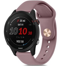 Vancle Garmin Ferunner 265 시계 밴드용 밴드 255 Vivoactive 4/Venu 3/Venu 2 보들보들 실리콘 스포츠 교체 스트랩 여성용 남성용, Violet