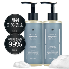 히이즈 남성 바디워시 남자 냄새 악취 제거 노넨엑스, 2개, 500ml