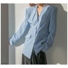 딘트 여성용 드웰 쓰리버튼 패드 슬림 싱글 자켓 J9152