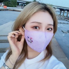 리빙펀 시원한 여름 숨편한 모시마스크[9색상] 결혼식 행사 선물 답례품 헬스 골프 마스크, 연보라