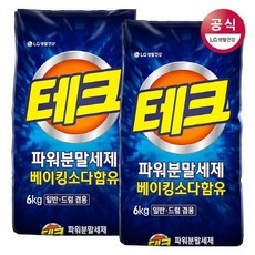 테크 파워 세탁세제 일드겸용 리필 6kg x 2개, 없음