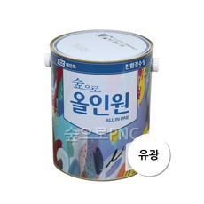 KCC 숲으로 올인원 3.78L 백색 (광택선택) 친환경페인트 하나로 모든곳 가능한 만능페인트 실내외부 방문 벽지 철재 목재 콘크리트 비철금속 모두사용가능, 유광