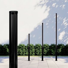 전기가로등 조립식 기둥 CCTV 폴대 태양광 야외조명 거치대 보안등 조명 파이프 2M 3M 4M, 블랙기둥(매립앙카)4M