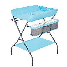 아기 기저귀 교환대 조작대 아기 돌봄대 목욕대, 블루(보호대)