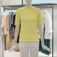 씨씨콜렉트 골지 슬림 티셔츠 C202PSM062