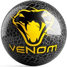 On The Ball 볼링 Motiv Venom 예비 볼링 공 블랙/골드 - 드릴되지 않음 - 폴리에스테르로 제작됨, 12.0 Pounds