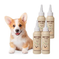 디어랩스 강아지귀곰팡이 울애기뽀송 애견귀세정제 100ml 4통, 디어랩스 강아지귀곰팡이 울애기뽀송 애견귀세정제 100m, 4개