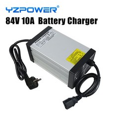 전기자전거 충전기 킥보드 YZPOWER72V 전기 자전거용 출력 플러그 포함 리튬 배터리 84V 4A5A10A 냉각 팬으로 안전한 고속 충전, 10A C13-Plug, US Plug, 01 US Plug
