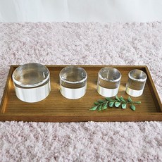 아크리얼 (원형)투명아크릴 받침대 블럭 환봉 인테리어 소품 악세사리 피규어 디스플레이(지름90/80/60/50/40mm), 1EA