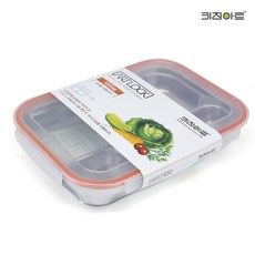 키친아트 아트락 스텐 밀폐 유아용 식판 5구 1000ml, 스테인리스